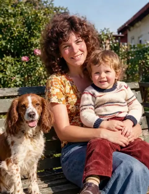 Maminka se synem – oživená fotka